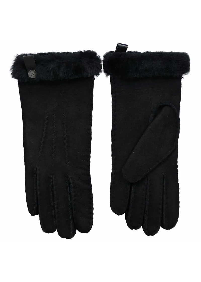 Van Buren Lamsvacht Dames Handschoenen Zwart