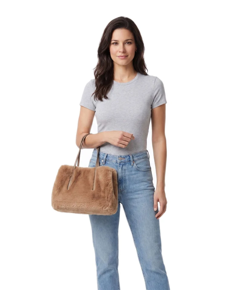 Abro Eco Fur Noelle Bolso de mano cappuccino