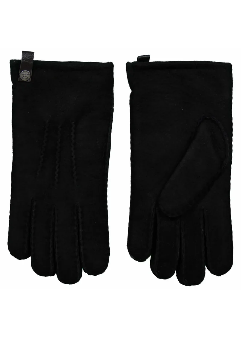 Van Buren Lamsvacht Heren Handschoenen - Zwart