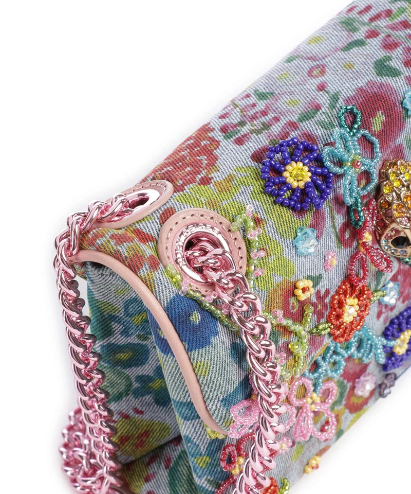 Kurt Geiger Kensington Mini Flower Bolso de hombro blue