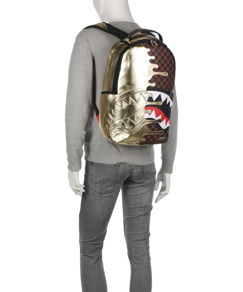 Sprayground Sharks In Paris Gold Drip Mochila black/gold