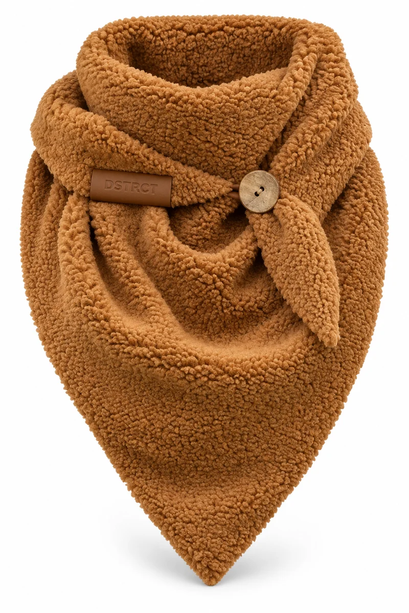DSTRCT Teddy Omslag Sjaal Cognac