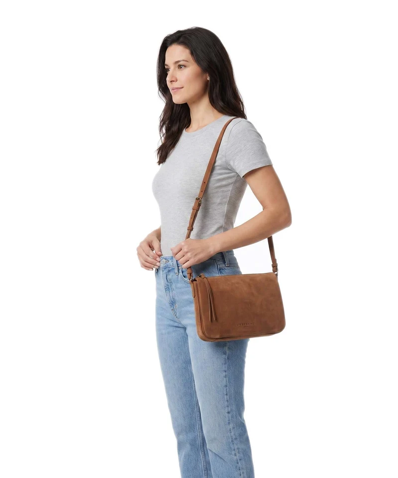 Liebeskind Nina Hydro Suede M Bandolera brown