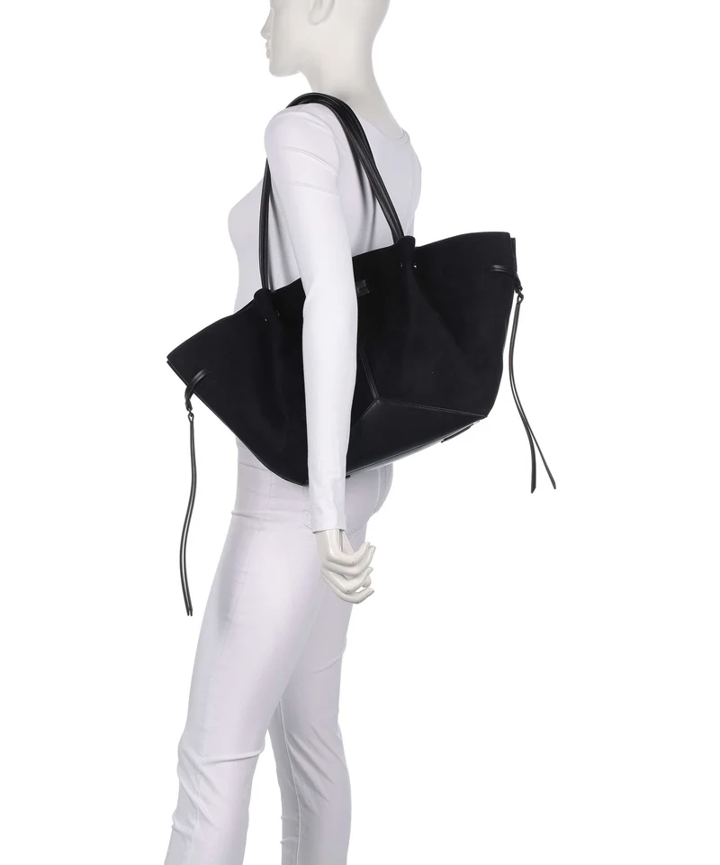 Karl Lagerfeld K/Pierced Medium Bolsa shopping black gunmetal