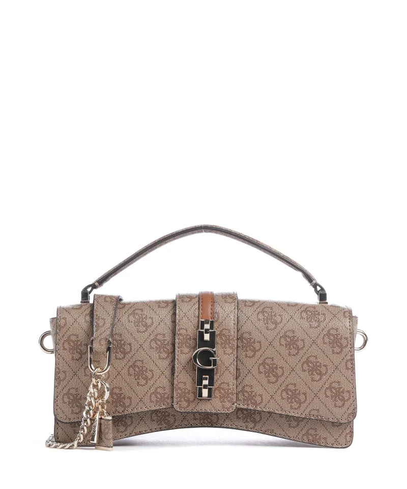 Guess Yvonne Logo Mini Bolso de mano latte logo