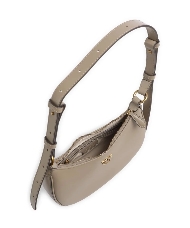Pinko Half Moon Mini Bolso de hombro grigio talpa/antique gold
