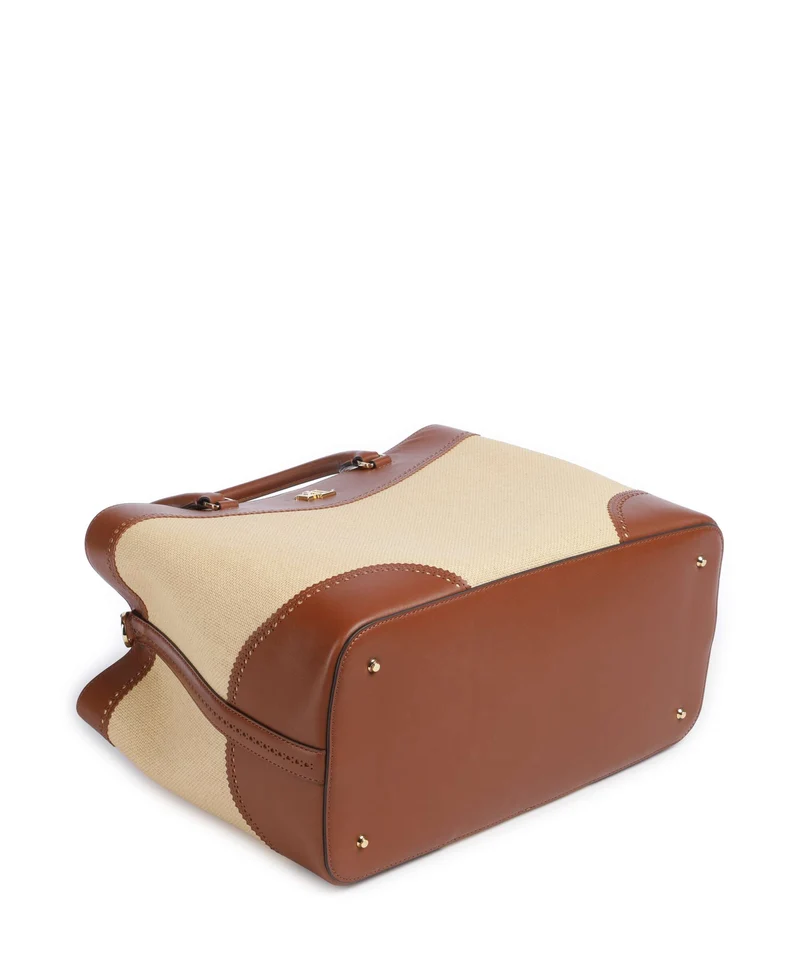 Lauren Ralph Lauren Marcy 36 Bolso de mano dark natural/lauren tan