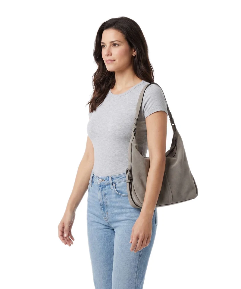 Liebeskind Paris II Hydro Suede M Bolso de hobo neutral grey