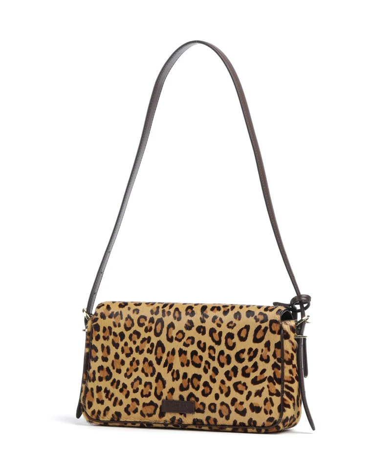 Lauren Ralph Lauren Farrah Medium Bolso de hombro modern leopard/chestnut brown