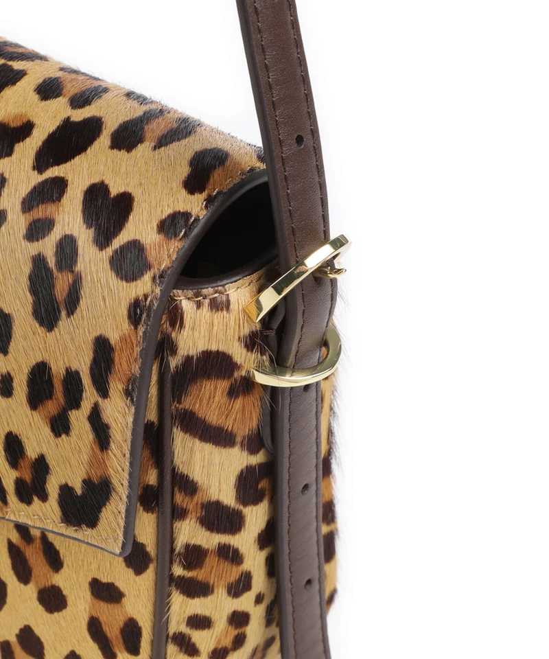 Lauren Ralph Lauren Farrah Medium Bolso de hombro modern leopard/chestnut brown