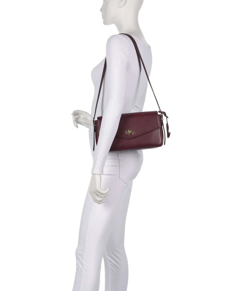 Lauren Ralph Lauren Farrah Medium Bolso de hombro dark garnet
