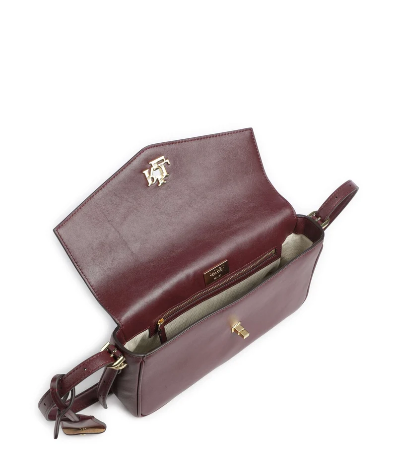 Lauren Ralph Lauren Farrah Medium Bolso de hombro dark garnet