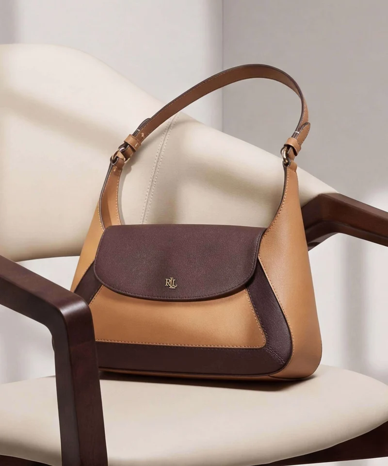 Lauren Ralph Lauren Schylar Medium Bolso de hombro camel/chestnut brown