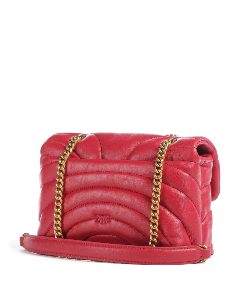Pinko Love Puff Mini Bolso de hombro rosso rio/antique gold