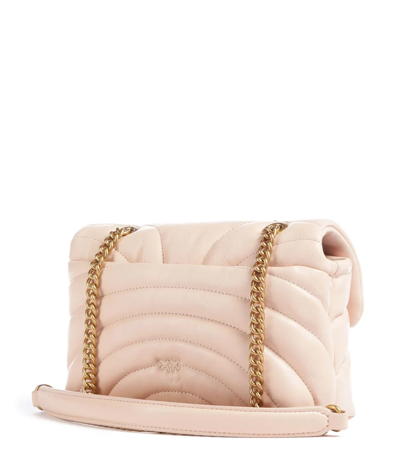 Pinko Love Puff Mini Bolso de hombro rosa cammeo/antique gold