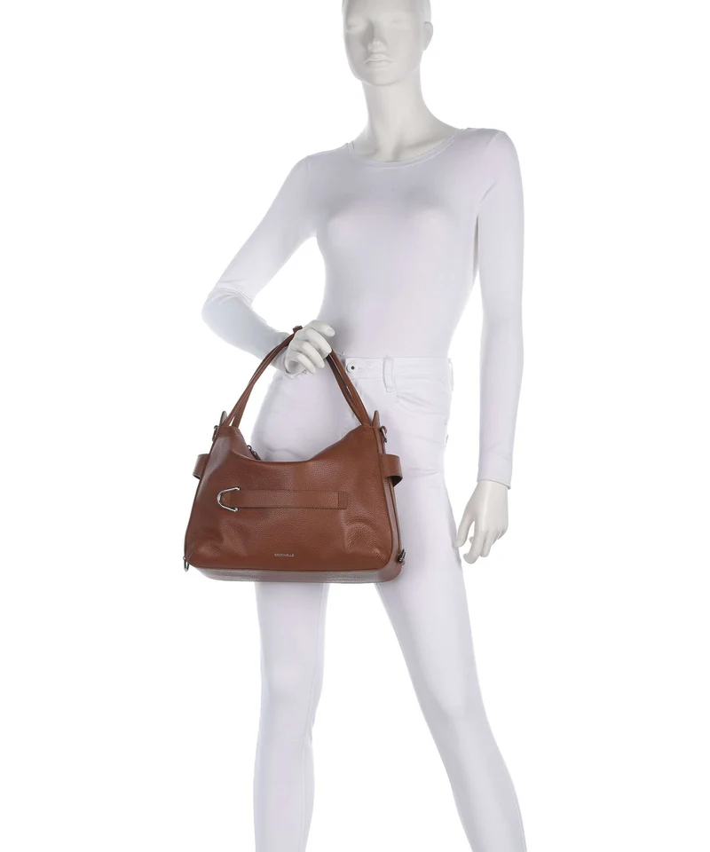 Coccinelle Gretel Ribbon Bolso de hobo cognac