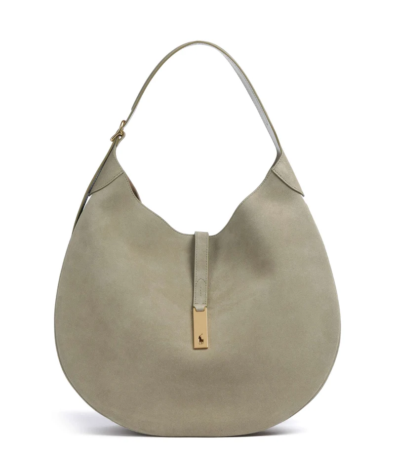 Polo Ralph Lauren ID Collection Medium Bolso de hobo light olive