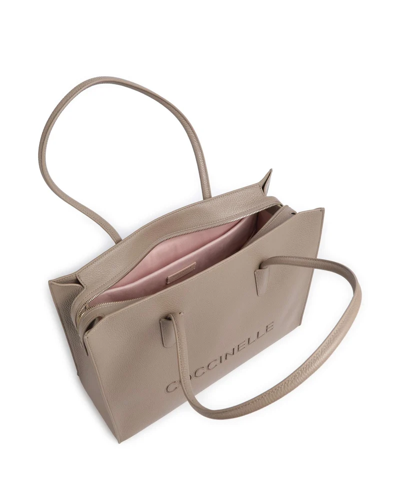 Coccinelle Myrtha Bolsa shopping warm taupe