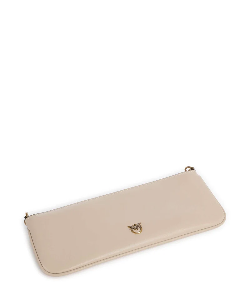 Pinko Flat Horizontal Bolso de hombro beige/grigio fumo/antique gold