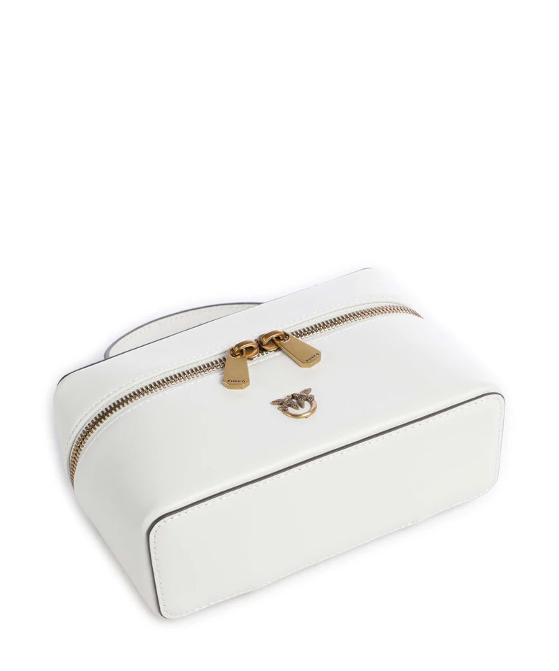 Pinko Vanity Mini Bandolera bianco nembo/antique gold