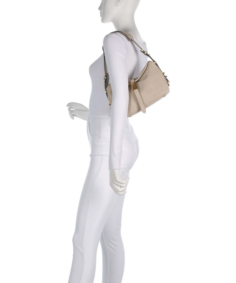 Pinko Saddle Horizontal Mini Bolso de hombro beige/grigio fumo/antique gold