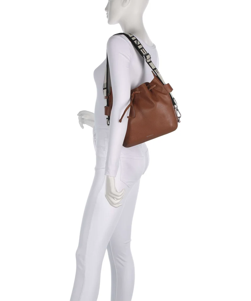 Coccinelle Gretel Ribbon Bucket bolso de mano cognac