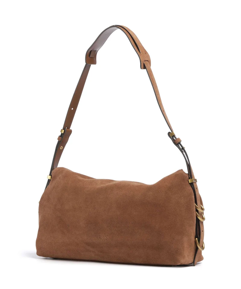 Pinko Saddle Classic Bolso de hobo marrone/leone/antique gold
