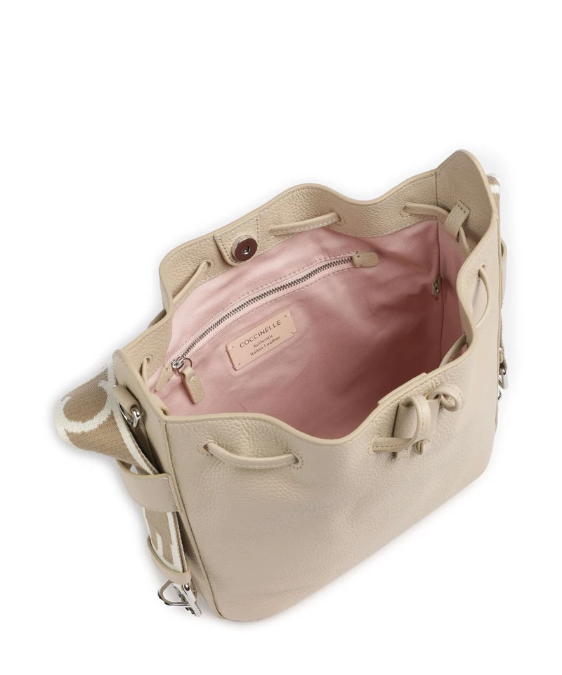 Coccinelle Gretel Ribbon Bucket bolso de mano sandshell