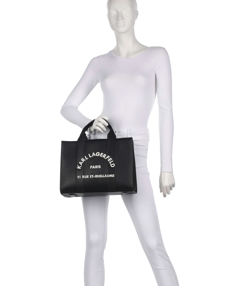 Karl Lagerfeld K/Rue St Guillaume Medium Bolso de mano white/black