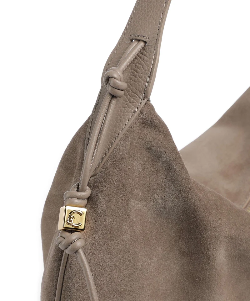 Coccinelle Thess Suede Bolso de hobo warm taupe