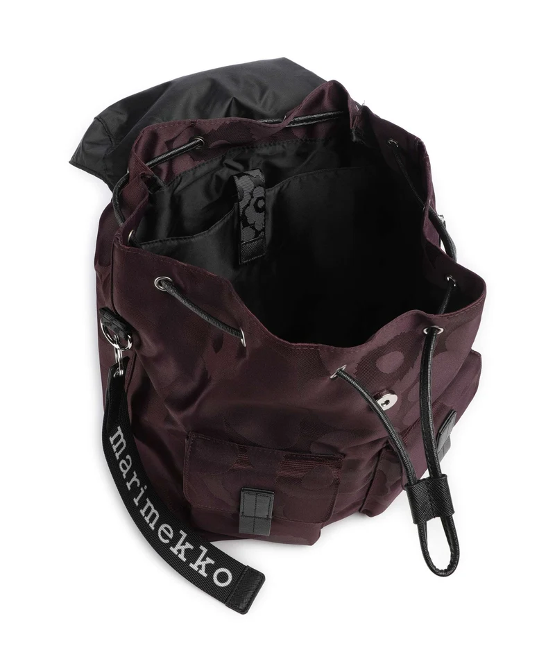 Marimekko Wear All Day L Unikko Mochila wine red/dark wine