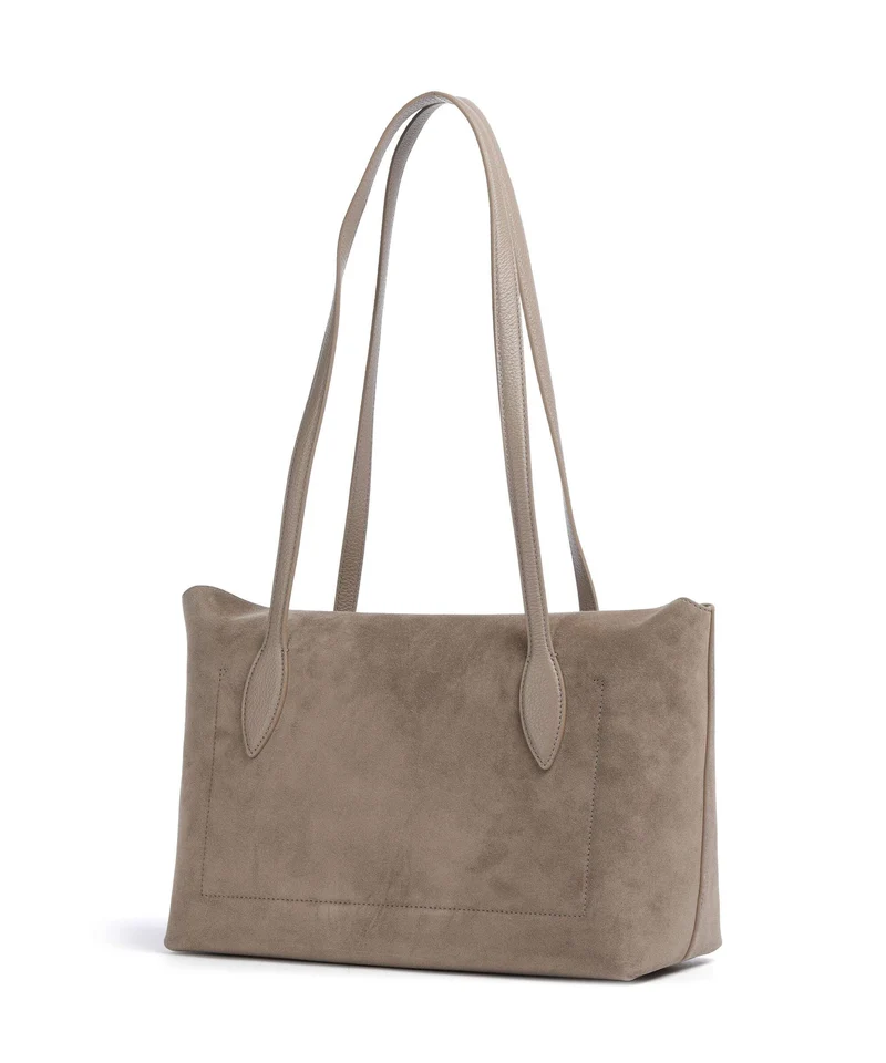 Coccinelle Thess Suede Bolsa shopping warm taupe