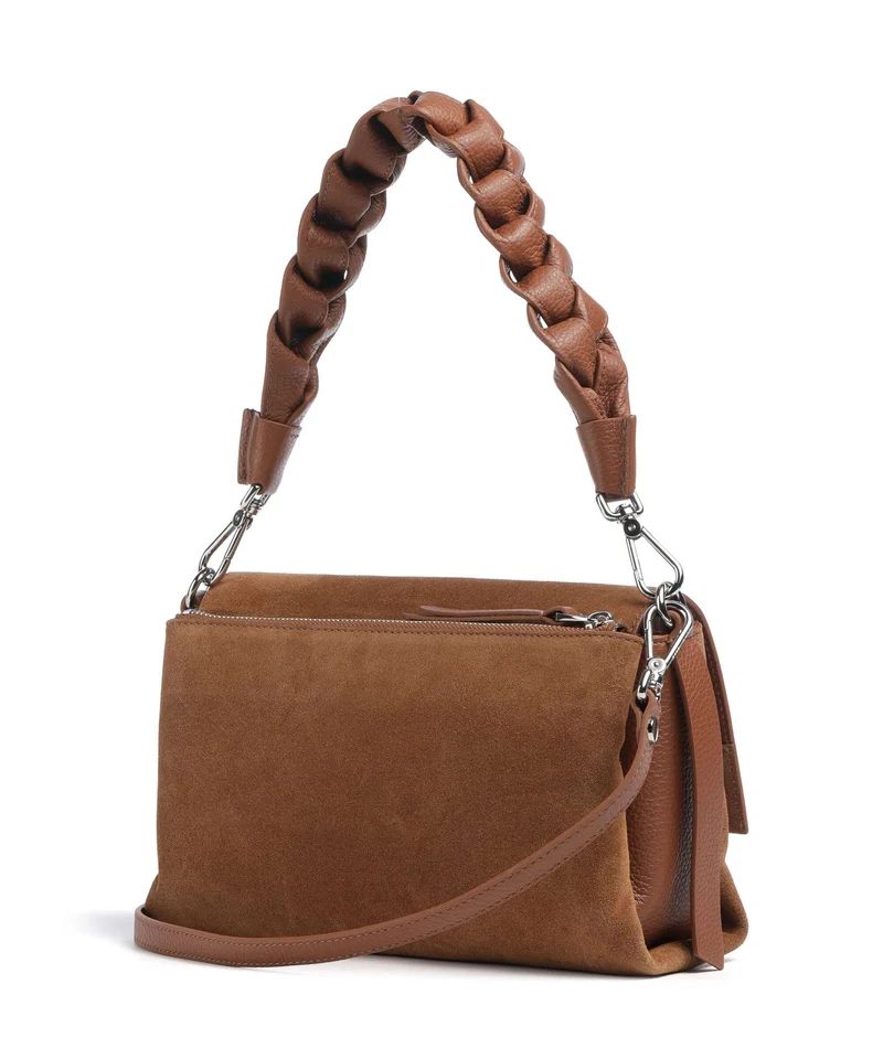 Coccinelle Boheme Suede Bolso de hombro cognac