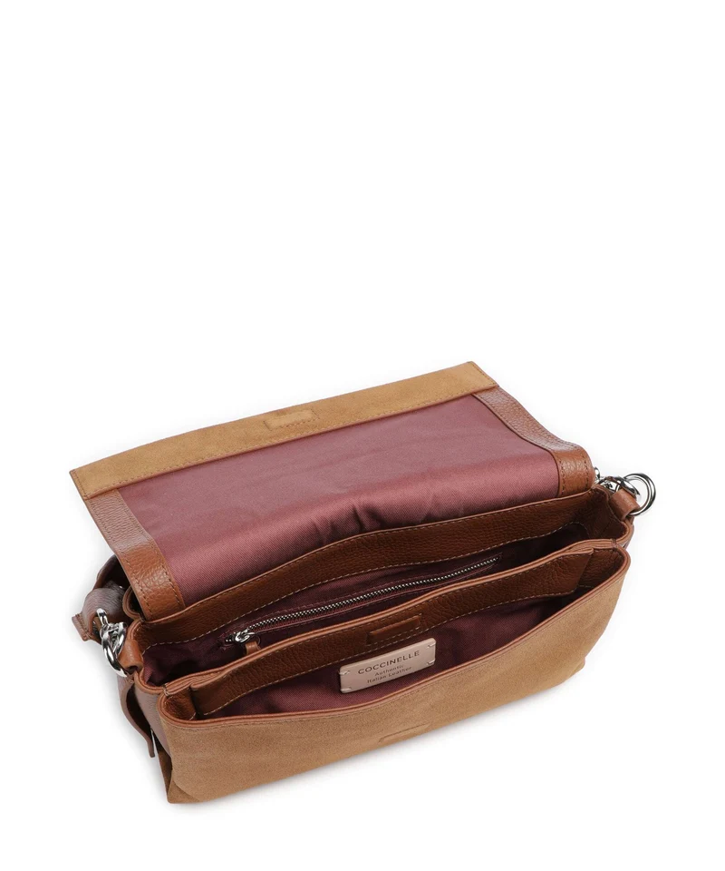 Coccinelle Boheme Suede Bolso de hombro cognac
