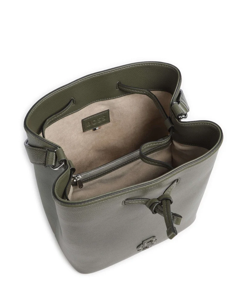 BOSS Anett Bucket bolso de mano dark green