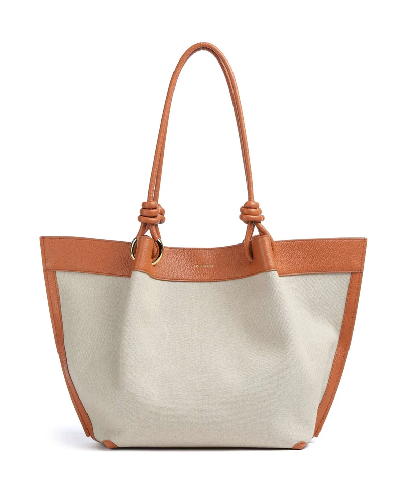 Coccinelle Finn Canvas Bolsa shopping natural/crab