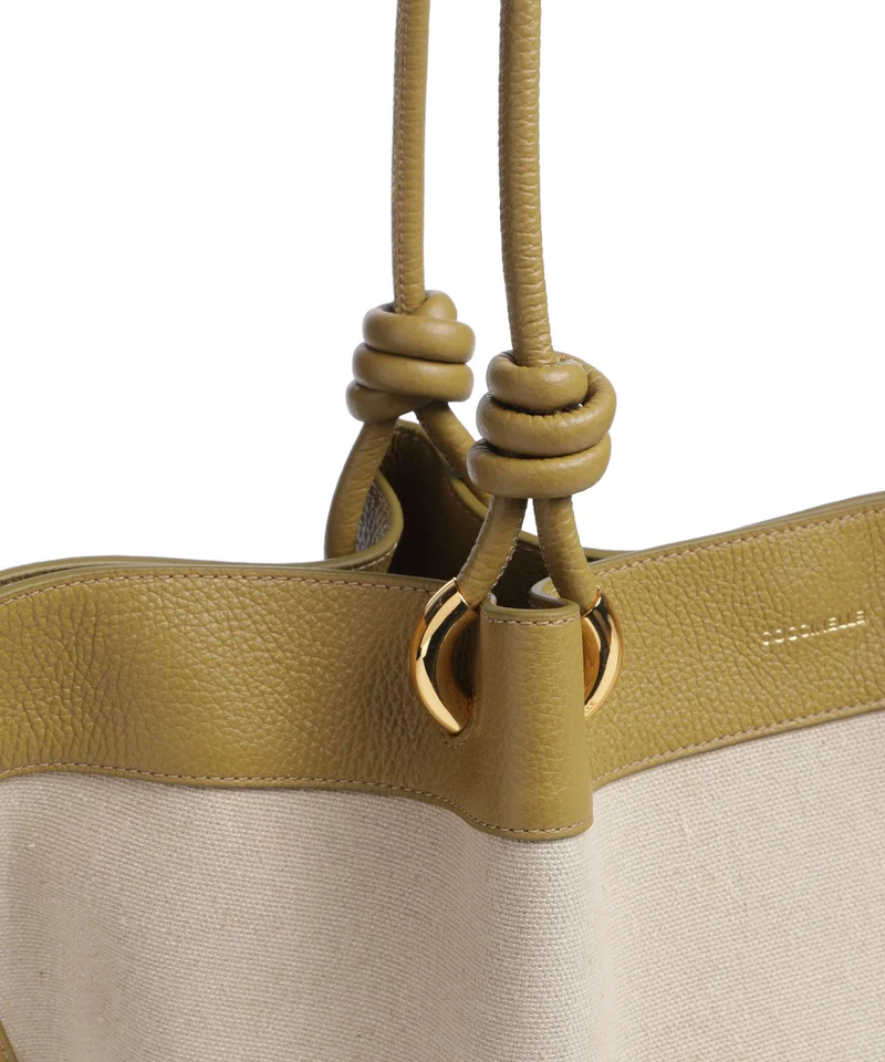 Coccinelle Finn Canvas Bolsa shopping natural/seagrass