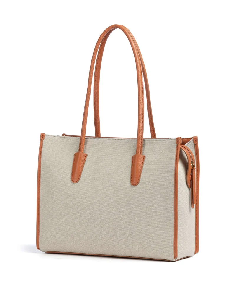 Coccinelle Myrtha Canvas Bolsa shopping natural/crab