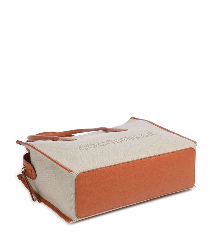 Coccinelle Myrtha Canvas Bolsa shopping natural/crab