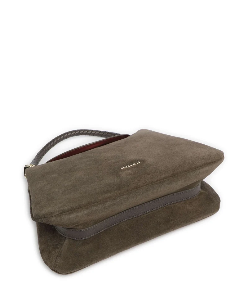 Coccinelle Tiggy Suede Bolso de mano fango