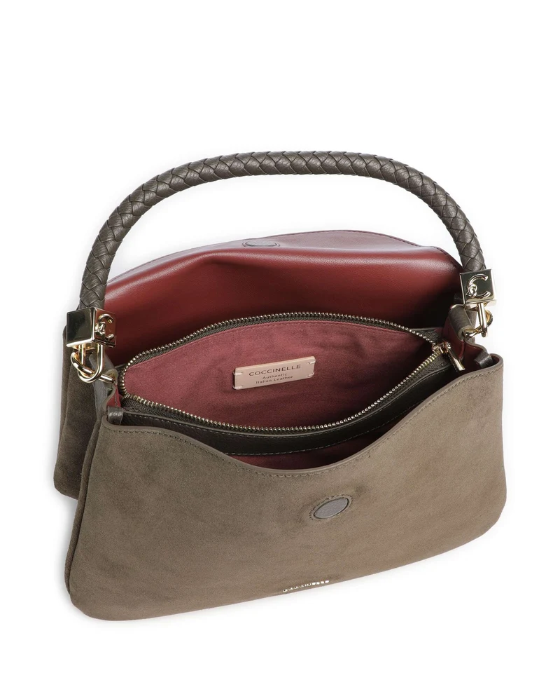 Coccinelle Tiggy Suede Bolso de mano fango