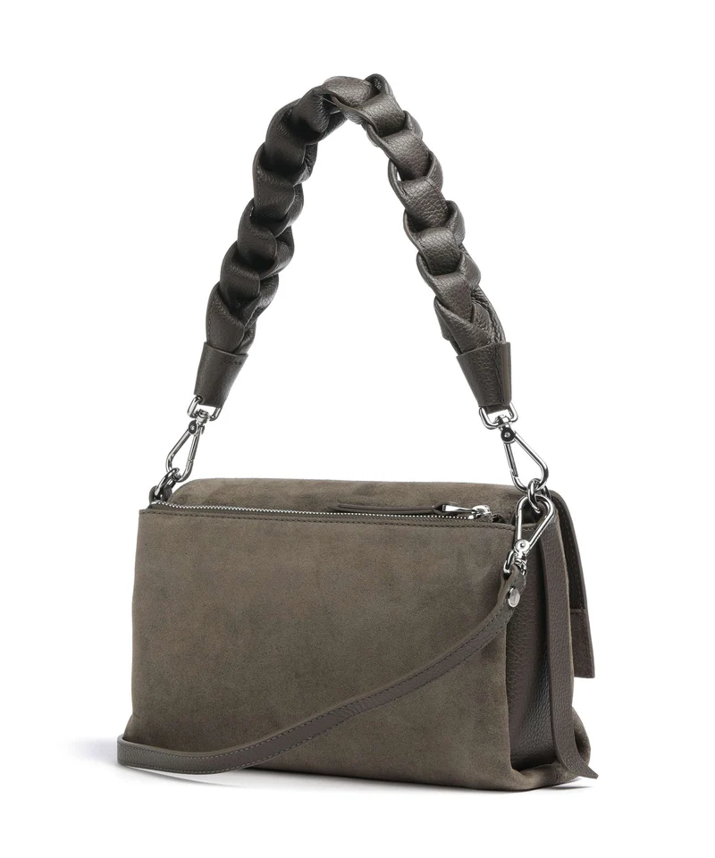 Coccinelle Boheme Suede Bolso de hombro fango