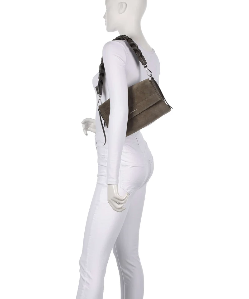 Coccinelle Boheme Suede Bolso de hombro fango