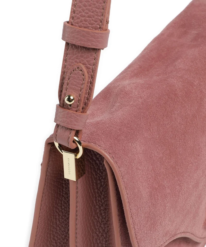 Coccinelle C-Me Softy Suede Bolso de hombro winter rose