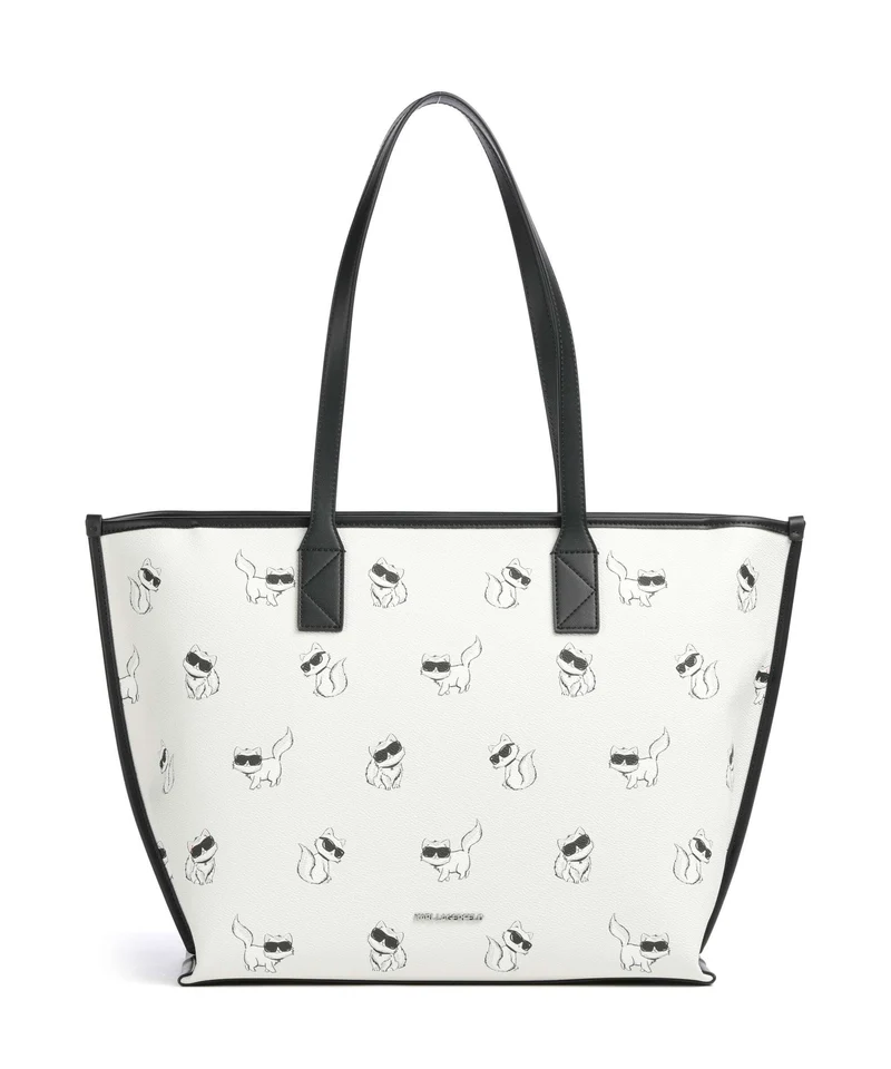 Karl Lagerfeld Ikon Choupette Bolsa shopping off white