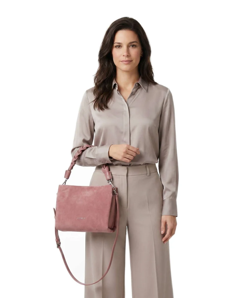 Coccinelle Boheme Suede Bolso de mano winter rose
