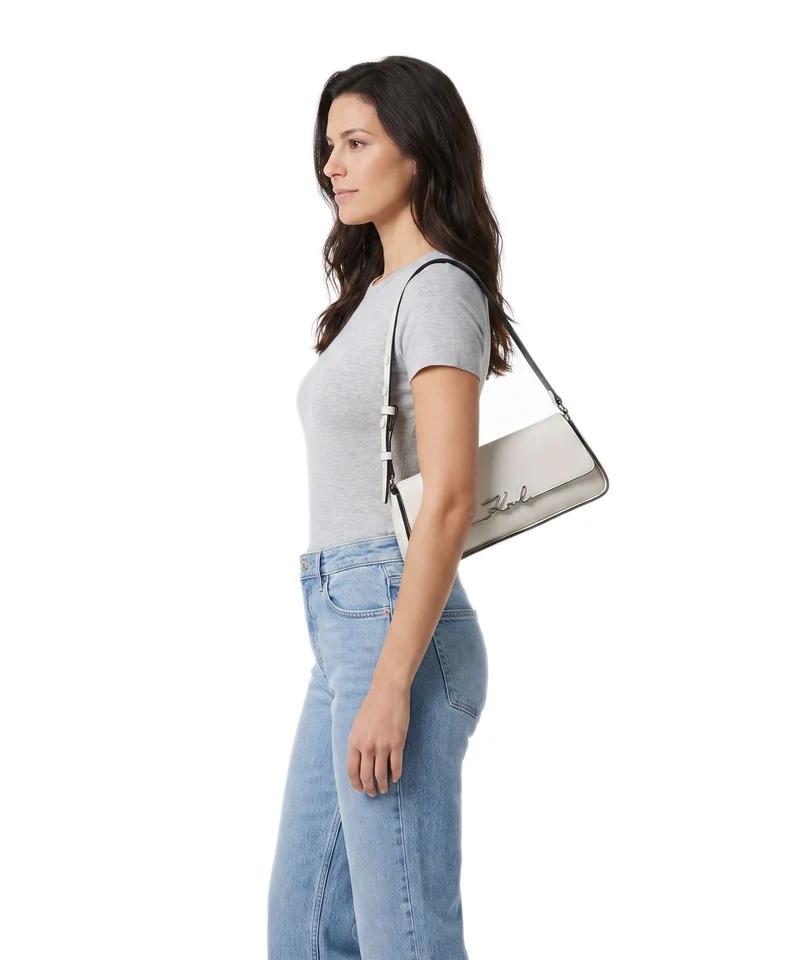 Karl Lagerfeld K/Signature Bolso de hombro off white