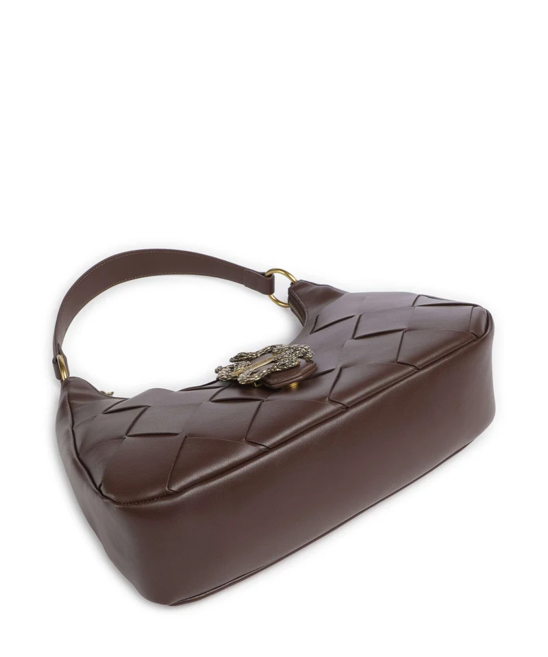 Just Cavalli Iconic Snakes Braided Bolso de hombro black coffee