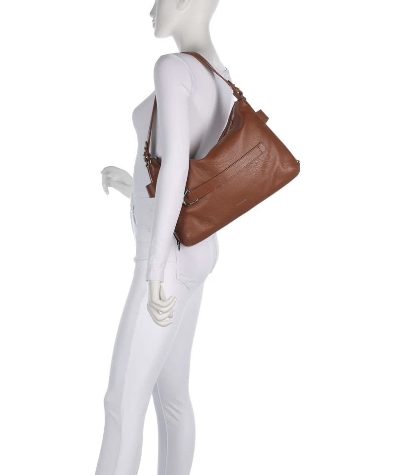 Coccinelle Gretel Ribbon Bolso de hobo cognac