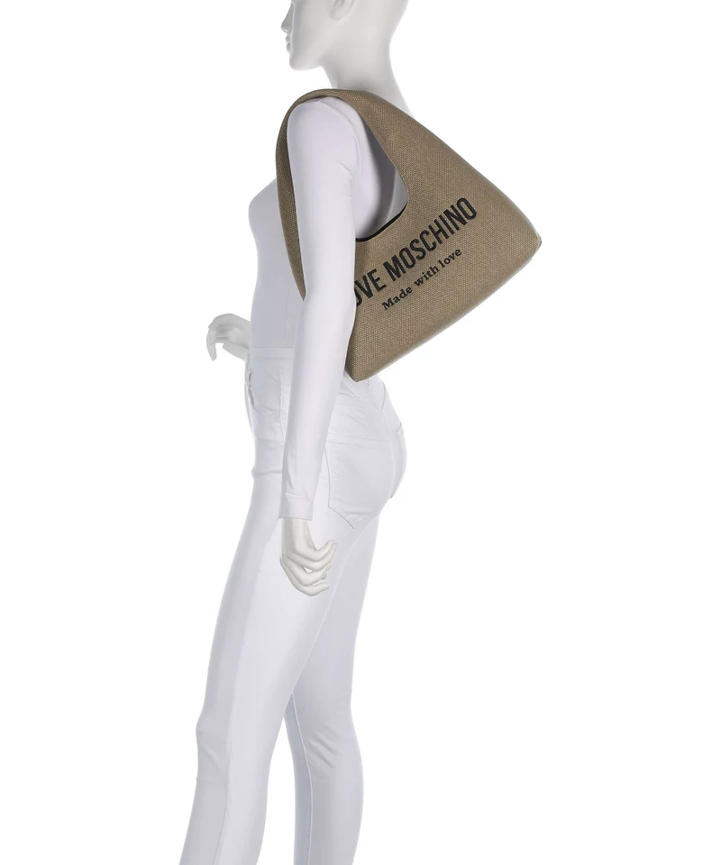 Love Moschino Cargo Canvas Bolso de hobo black/gold